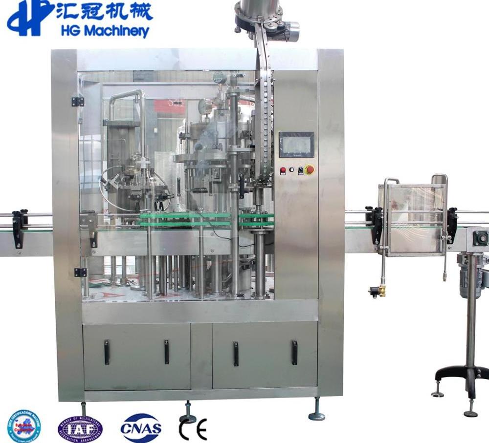 6 Filling Valves Isobaric Beer Glass Bottle Filler 3 In 1 Filling Line From Shandong HG Machinery Co., Ltd