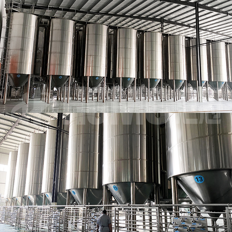 30000L 20T 30T 50T Industrial Stainless Steel Beer wine fermentation Tank /beer fermenting equipment with cooling jacket