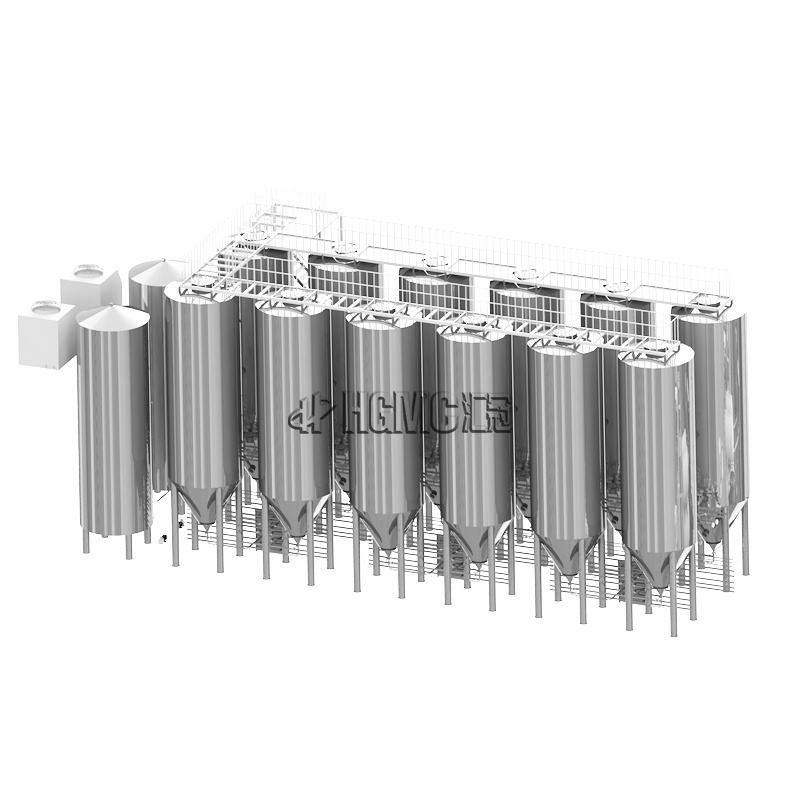 30000L 20T 30T 50T Industrial Stainless Steel Beer wine fermentation Tank /beer fermenting equipment with cooling jacket