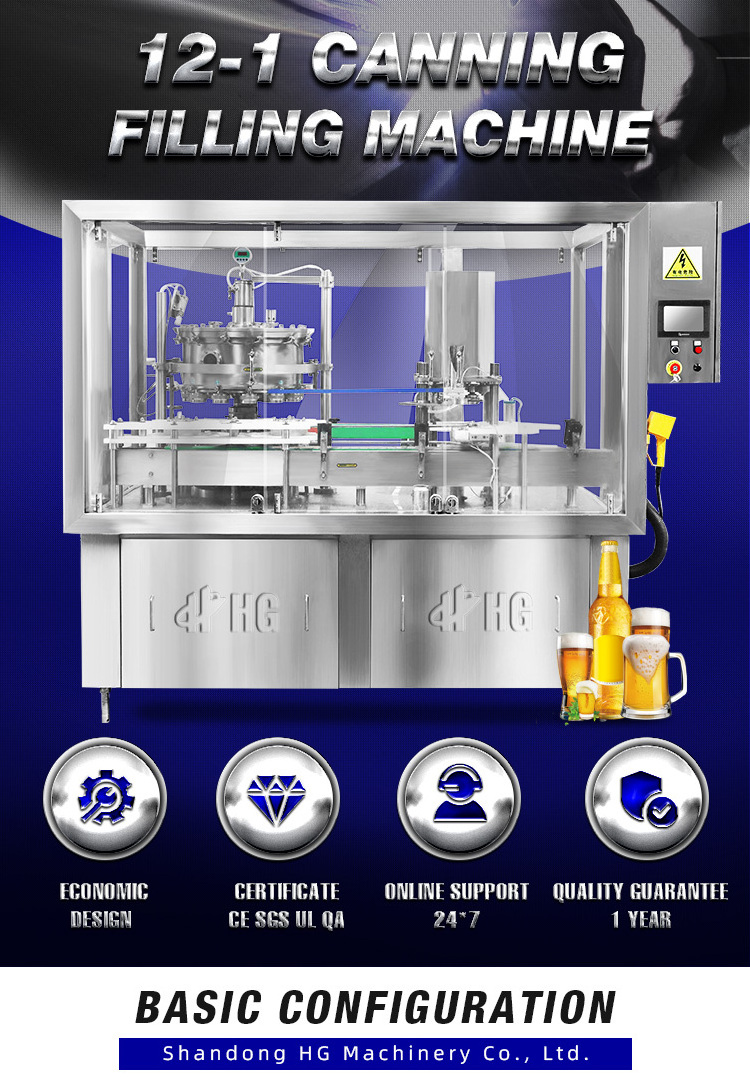 Low Factory Price and High Quality Beer Canning Machine Can Filler Canner