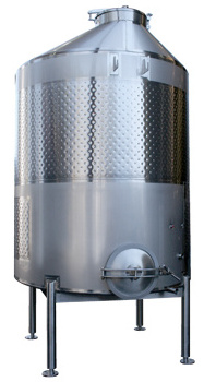 Stainless steel wine fermenter and storage tank for winery and beverage factory