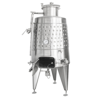 Stainless steel wine fermenter and storage tank for winery and beverage factory