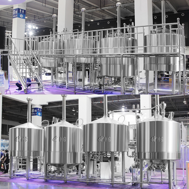 Brewery plant 2000L alcohol beer brewing production equipment 500l brew kettle to manufacture craft beer for sale