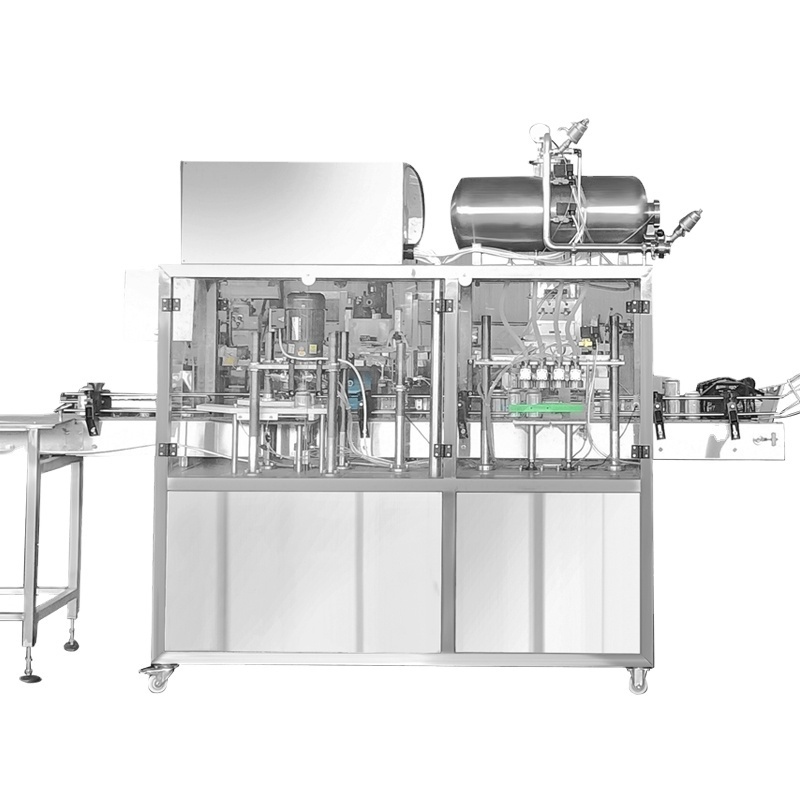 4 Heads Fully Automatic Beer Can Filler AND Seamer Beer Canning Machine System For Factory Directly sale