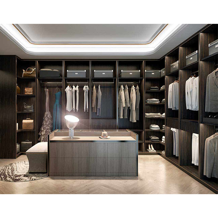 Luxury modern closets wardrobes island cabinets design custom bedroom walking wardrobe closet system set with drawers