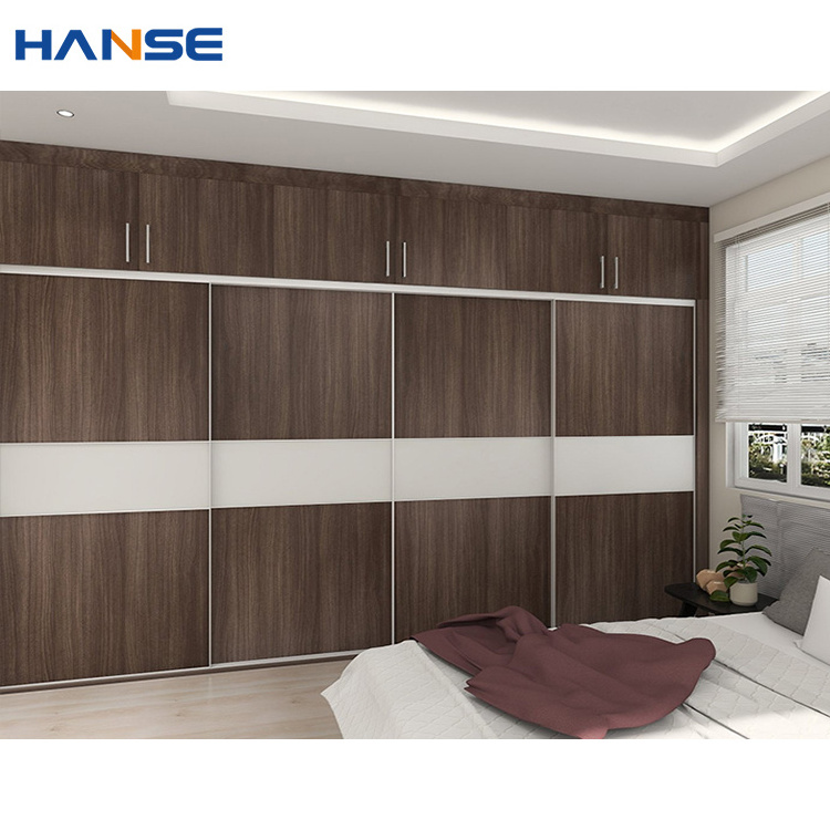 Cheap bedroom cloth cabinet wardrobes sets furniture modern grey melamine laminated plywood wooden board wardrobe design