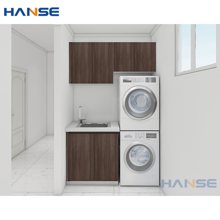 Modern storage cabinets design custom made home hotel bathroom laundry room small sub sink cabinet with washing machine