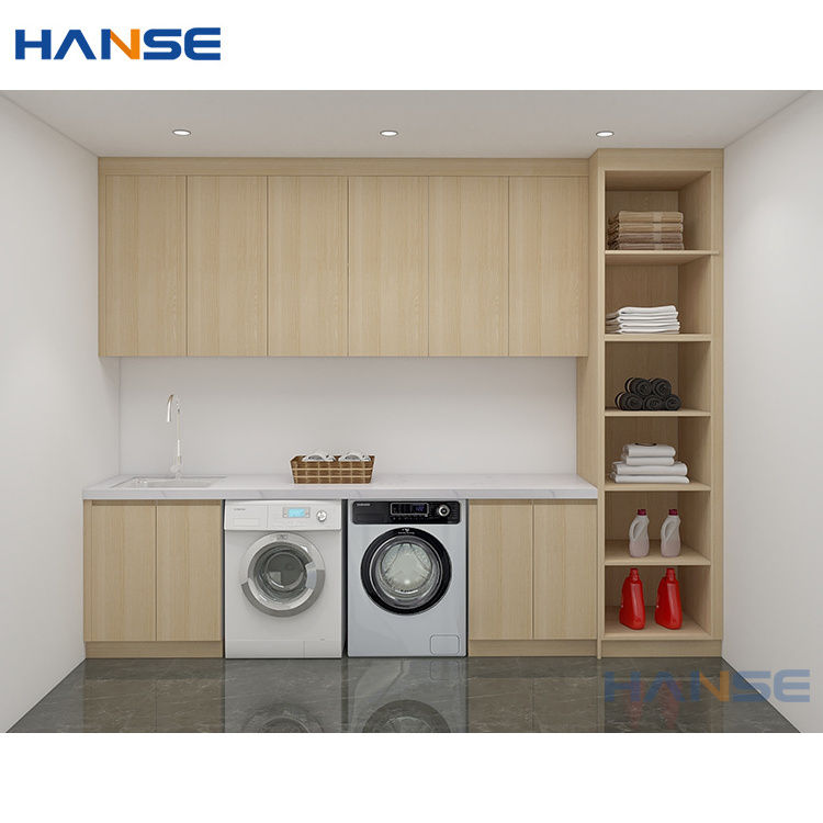 Modern storage cabinets design custom made home hotel bathroom laundry room small sub sink cabinet with washing machine