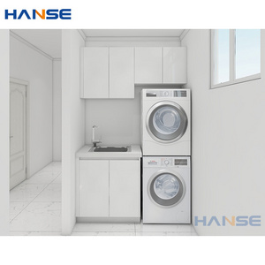 Modern storage cabinets design custom made home hotel bathroom laundry room small sub sink cabinet with washing machine