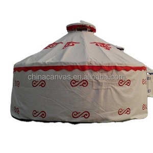 Outdoor Canvas Waterproof Steel Frame Tent Mongolian Ger Yurt