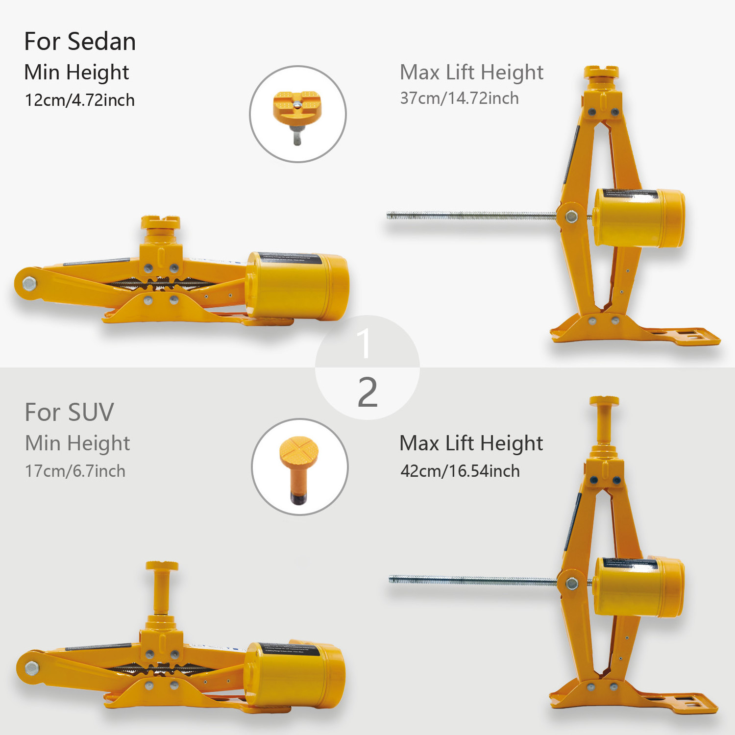 Cheap E-HEELP ZS3SJ 3T DC12V 120-370/170-420mm Electric Scissor Car Jack Lifting Jack for Sell