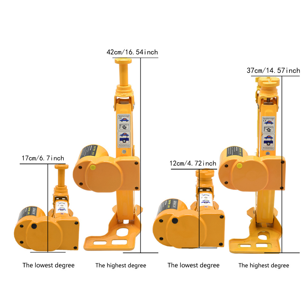 China supplier quality lift trailer jacks car 3T 42CM electric scissor jack for sale