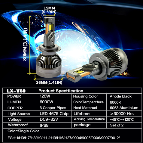 Car Led Headlights Bulbs H1 H3 H4 H7 H11 Adaptive High Quality 9004 9005 9006 9012 Auto Lights Head Lamps For golf 6 and m13 d1s