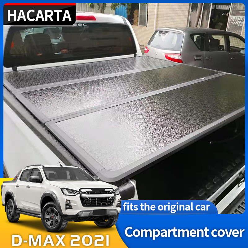 For the 2021 DMAX three-fold aluminum alloy cargo box cover canopy is installed