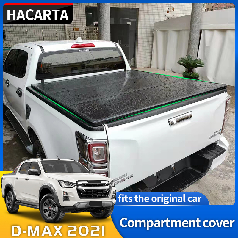 For the 2021 DMAX three-fold aluminum alloy cargo box cover canopy is installed