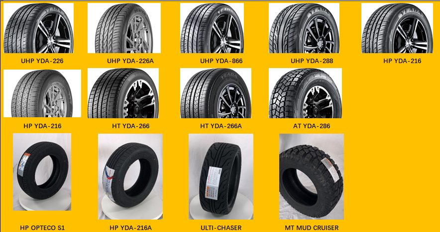 TOP BRAND YEADA  255/55ZR20 275/55ZR20 275/60R20 275/60ZR20  PASSENGER CAR TIRES UHP HP PCR TYRES