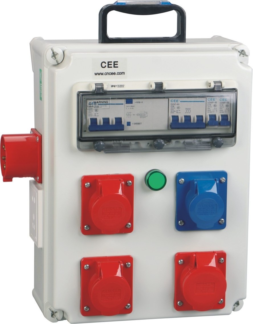 CEE-08 3 phase male female plug socket, multiple Socket Box, distribution box