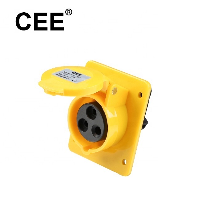 CEE panel mount socket 32A 3 pin 110v industrial socket outlet