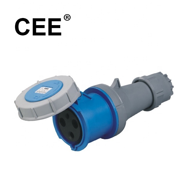 CEE IEC 60309 plug and socket IP67 single phase 220 volt plugs 125a industrial plug