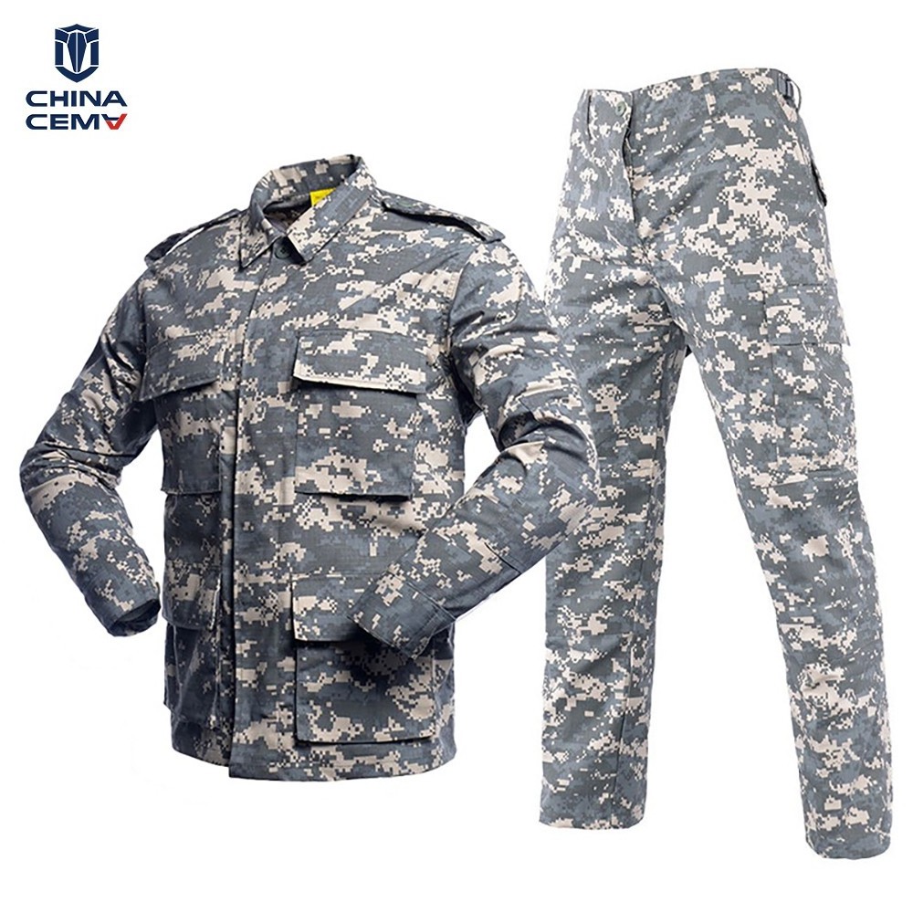 Cema Jungle BDU Uniform Ripstop Camouflage Uniform Combat Suit China Woven Tactical Combat Clothing Unisex Scrubs Uniforms Sets