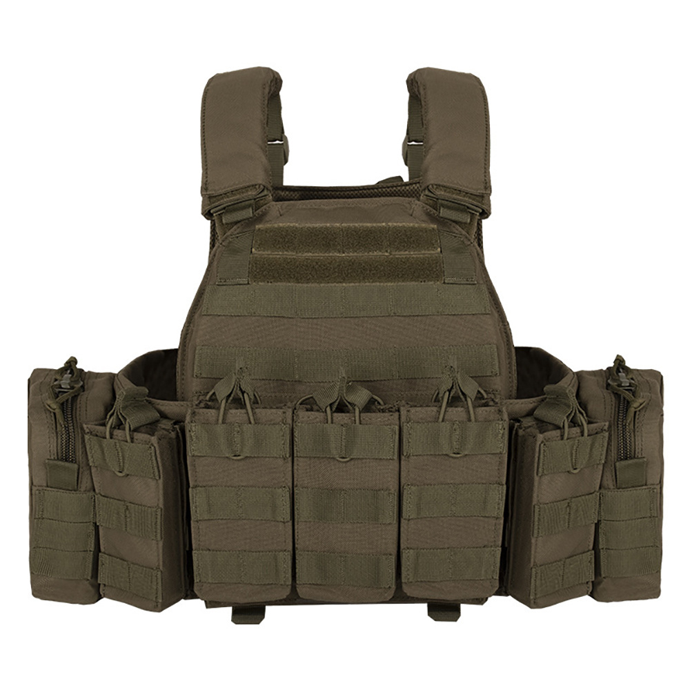 Heavy Duty Combat Vest Molle System Olive Green Chaleco Lightweight Nylon Plate Carrier Tactical Vest