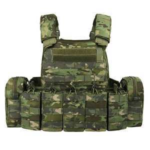 Heavy Duty Multicam Green Chaleco Combat Vest Molle System Chest Rig Plate Carrier Tactical Vest