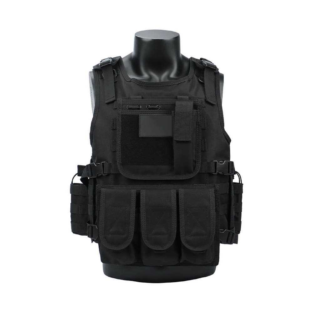 Heavy Duty Combat Vest Molle System Black Lightweight Nylon Plate Carrier Tactical Vest