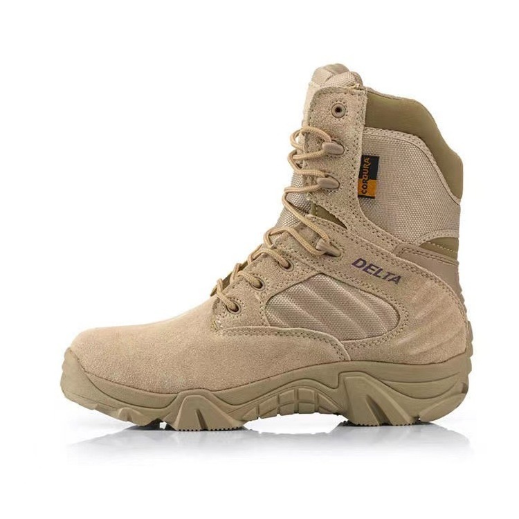 Outdoor Custom Delta Khaki Light Weight Sports Combat Microfiber Tactical Boots