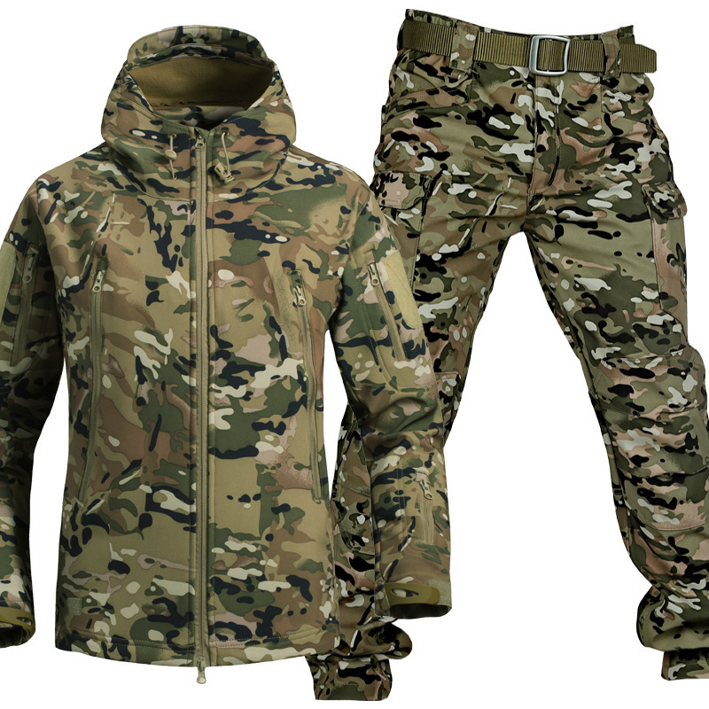 China Cema Sharkskin Softshell Jacket Camouflage Sports Winter Jacket Waterproof Tactical Jacket