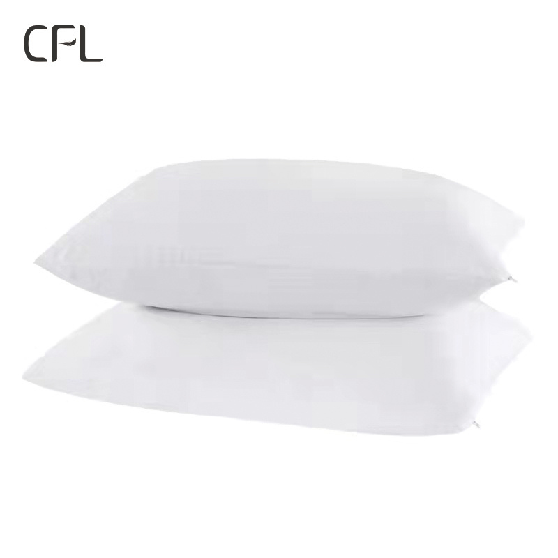 Guest room hospitality bedding custom care label 1200 gram 100% polyester fiber 200TC 233TC sheraton luxury hotel pillow