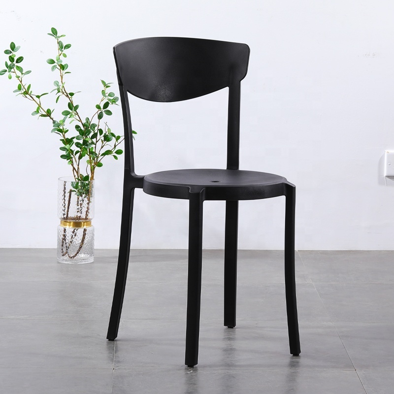 Wholesale Cheap Kitchen Furniture Modern Design Restaurant Cafe Chair Living Room Comfortable PP Chair White Black Dining Chair