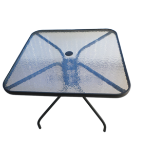 multifunction temper glass new design patio furniture covers modern european outdoor table with umbrella hole