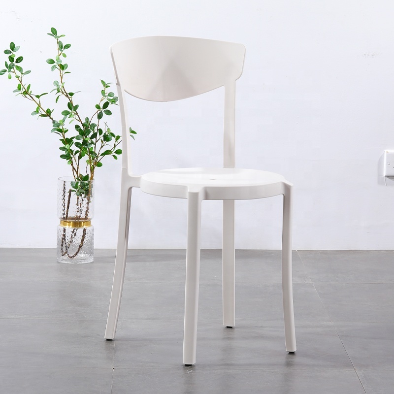 Wholesale Cheap Kitchen Furniture Modern Design Restaurant Cafe Chair Living Room Comfortable PP Chair White Black Dining Chair