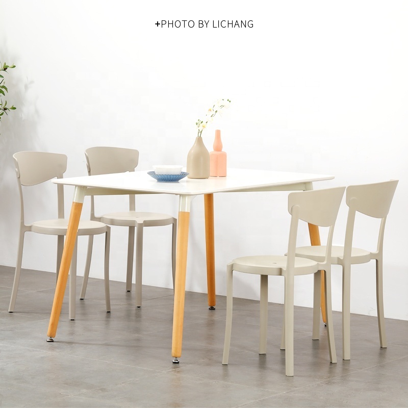 Wholesale Cheap Kitchen Furniture Modern Design Restaurant Cafe Chair Living Room Comfortable PP Chair White Black Dining Chair