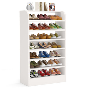 8-Tier Shoes Organizer Cubby Free Standing Shoe Storage Stand Perfect For Hallway Closet