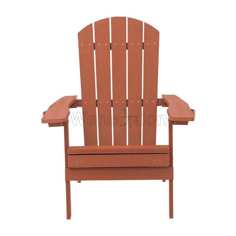 High Quality Waterproof Outdoor Garden Patio Beach Classic Folding Lounge Plastic Adirondack Chairs with Footrest