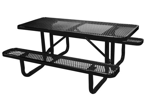 Arlau Outdoor Metal Picnic Table Benches Outdoor table Tablehermoplastic Steel Patio Table outdoor