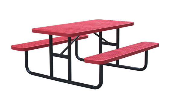 Arlau Outdoor Metal Picnic Table Benches Outdoor table Tablehermoplastic Steel Patio Table outdoor