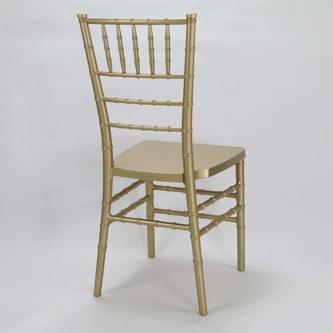 Wedding Event Party Rental Dining Plastic PP Gold Tiffany Chiavari Chair