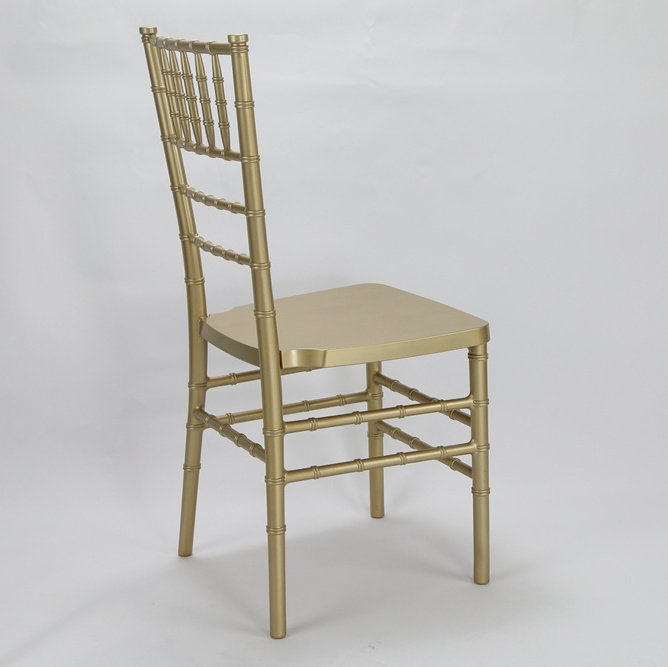 Wedding Event Party Rental Dining Plastic PP Gold Tiffany Chiavari Chair