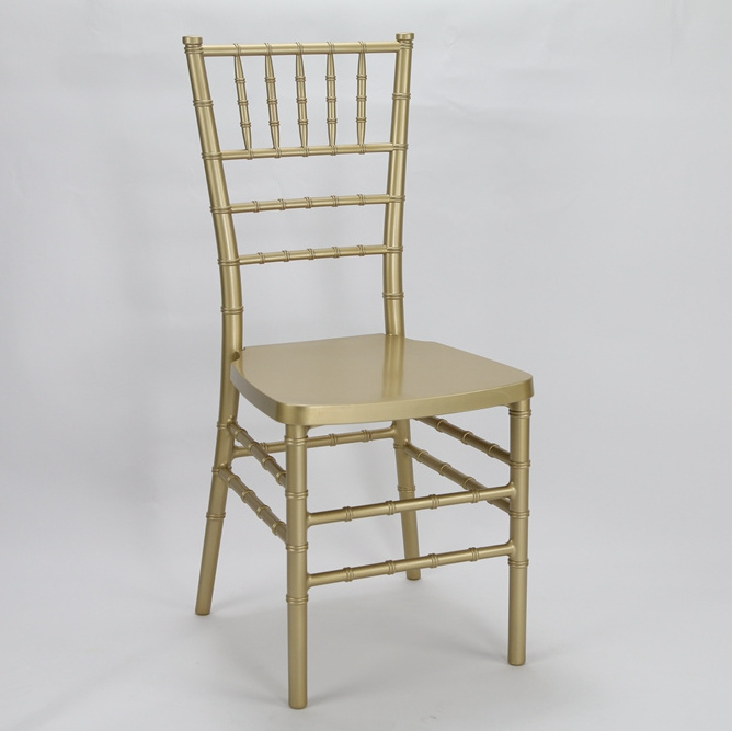 Wedding Event Party Rental Dining Plastic PP Gold Tiffany Chiavari Chair