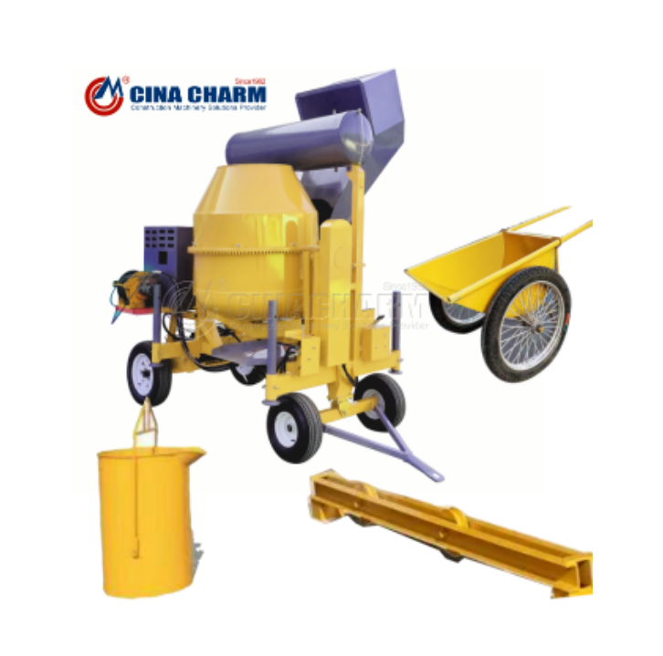 Hot selling Self-loading concrete mixer with lift 800L concrete mixers home use