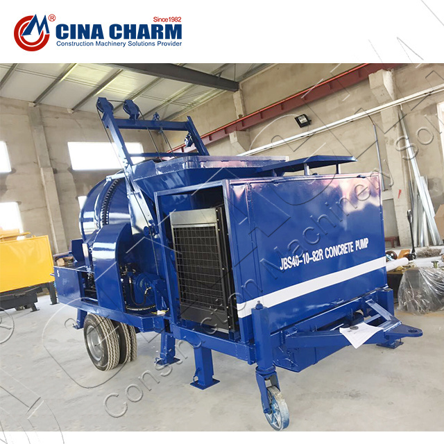 Factory price JBS40 concrete mixing pump machine with pump mixer and pump