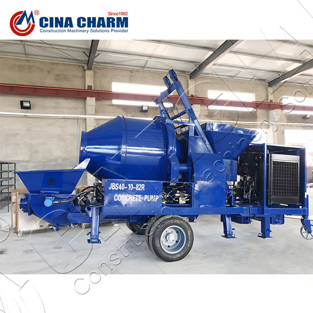 Factory price JBS40 concrete mixing pump machine with pump mixer and pump