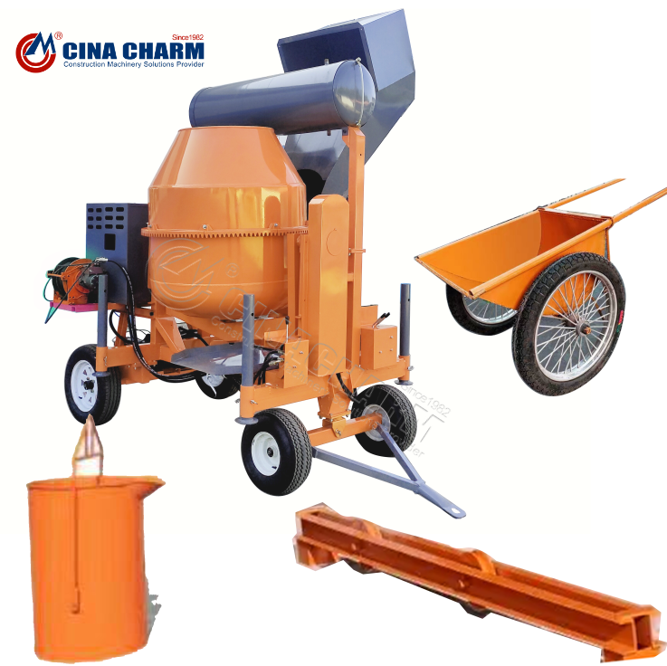 Hot selling Self-loading concrete mixer with lift 800L concrete mixers home use