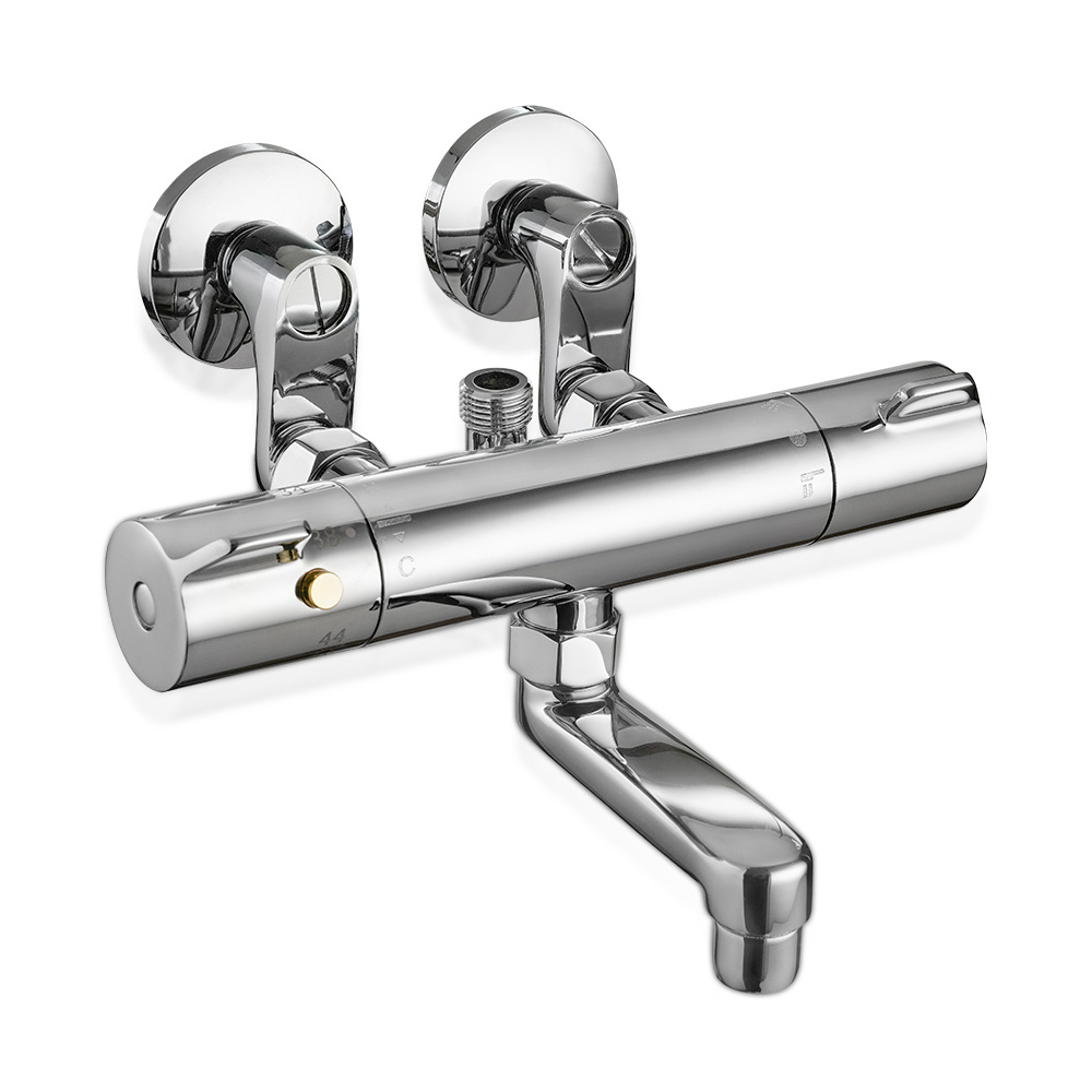 Luxurious new design exposed brass thermostatic constant temperature shower faucet