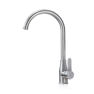 Modern 304 Stainless Steel Nickel Brushed kitchen mixer hot cold faucet for sink