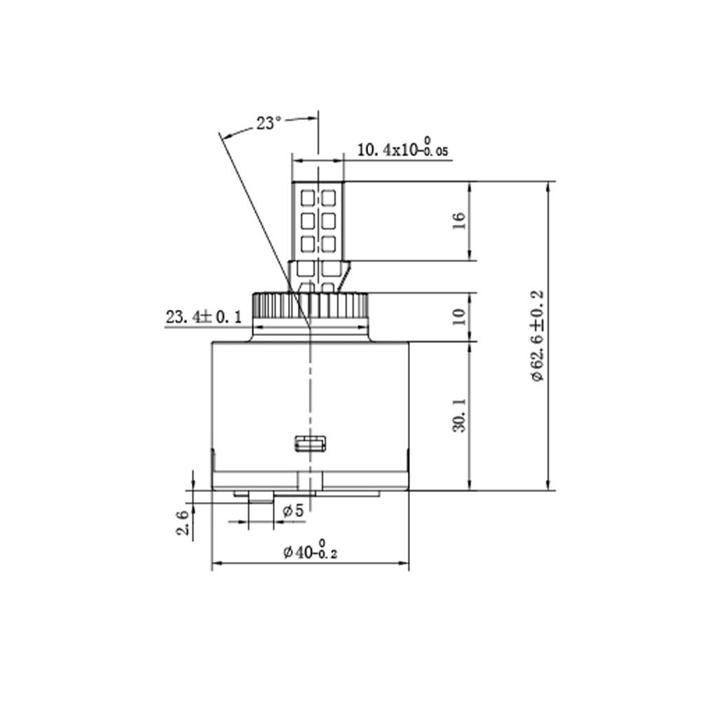 Chaoling hot-sale M40 flat base low torque low flow faucet mixer cartridge