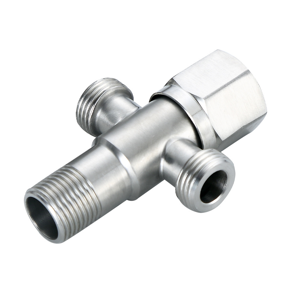 American tap double outlet angle valve two way angle stop valve