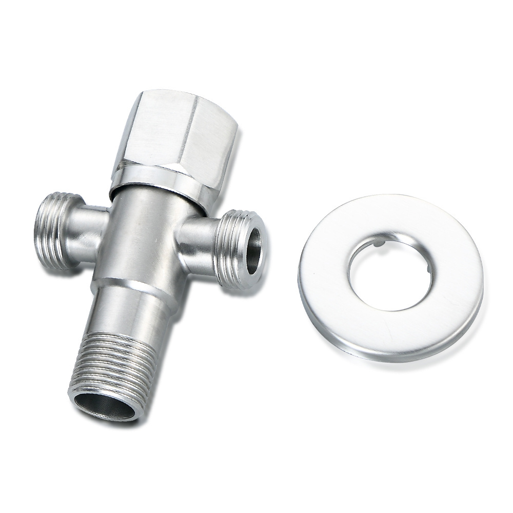 American tap double outlet angle valve two way angle stop valve